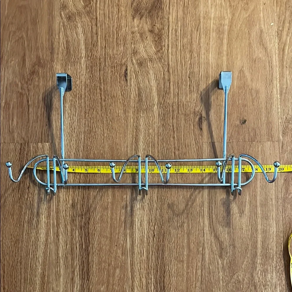 Silver Over-the-Door Mounted Coat Rack